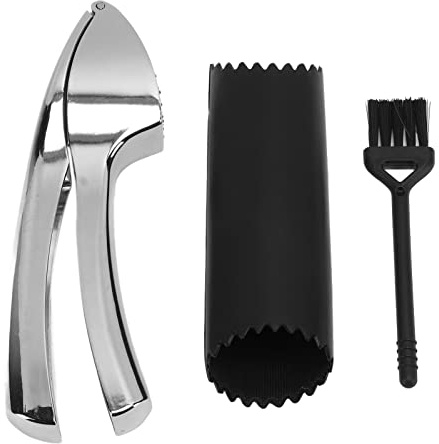 Presse-ail Manuel, Presse-purée D'ail en Alliage de Zinc, Presse-ail avec Poignée Confortable et Bac à Ail de Grande Capacité, Presse-ail Multifonctionnel pour Cuisine, Gingembre, Restaurant