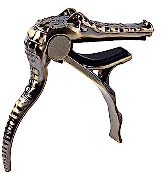Levemolo Verstellbarer Krokodil-gitarren Capo Klemme Mit Silikonpad Schnelles Umschalten Verschleißfest Aus Kupfer Geeignet Für Akustikgitarre Ukulele Banjo Mandoline Und Mehr