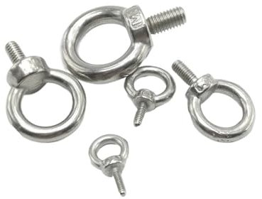 Augenschraube, 1-5 Stück M3 M4 M5 M6 M8 M10 M12 Hebeösenmuttern und Augenschrauben Edelstahlring Augenschraube Ringmutter (Farbe: Augenmutter, Größe: M12 1 Stück) (Size : Eye Bolts)