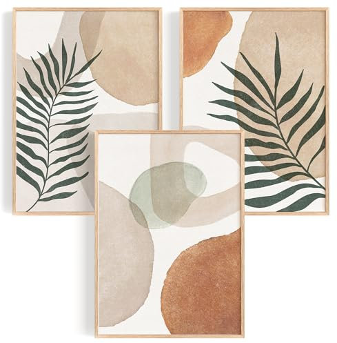 OHBIMA® Set Di Poster Da Parete quadri moderni soggiorno decorazioni camera da letto quadro astratto moderno stampe moderne wall art elegante arte astratta contemporanea (Senza Cornice – 30x40cm)