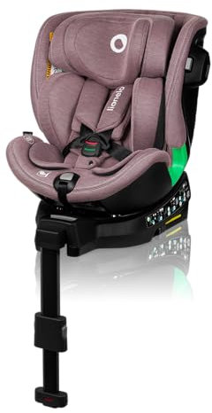 Lionelo Harmony i-Size Seggiolino Auto Girevole 360° per Bambini 0-12 Anni (40-150 cm) con ISOFIX e Gamba di Supporto Fronte e retro marcia, 5-liveli Reclinabile Protezione Laterale