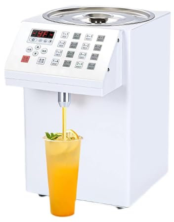 ERICAT Automatic Fructose Dispenser, 8L Commercial Fructose Machine with 16 Grid Intelligent Memory Buttons, Freely Customize Sugar Content and Intelligent Sugar Shortage Alarm, For home, Restaurants