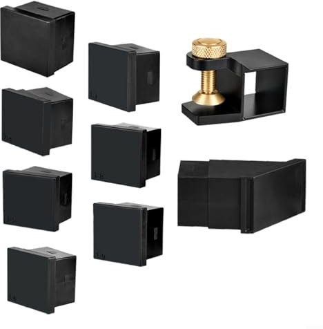 Magnetische Schwalbenschwanzsägeführungsset, 1:4-1:9 45° 90° Schnittwinkellehre Holzbearbeitung Tischler Messwerkzeug, für präzises Markieren und Sägen 9 Stück Schwarz
