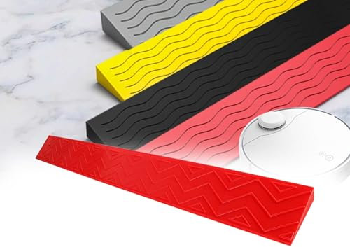 XMLYSMYS Rampe di Soglia per Robot Spazzante, Rampa per Sedia a Rotelle in Plastica Leggera, Rampa Antiscivolo per Disabili per Gradini del Bagno di Casa, Ingresso(Red,100x10x3cm)