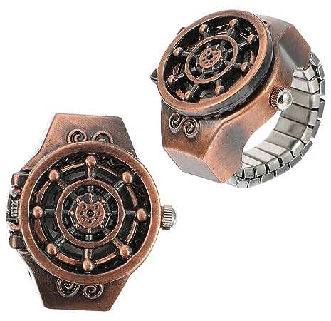 Holibanna Ringuhr Mit Geisterkopf Zeigeruhr Für Herren Ringuhr Einzigartige Uhr Digitale Ringuhr Modische Ringuhr Modische Uhren Für Damen Taschenrechneruhr Zinklegierung