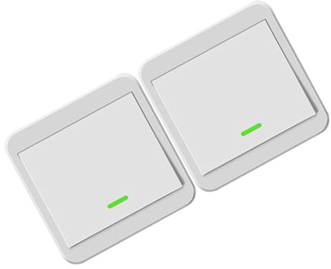 Uonlytech Interruptor De Inalámbrico Tipo Para Aplique De Pared Panel Inteligente Sin Cableado Llave Deformada Blanca Para Casa Inteligente y Control De Luz Inalámbrico