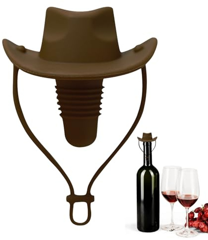 Cowboy Hat Wine Bottle Stoppers,Bouchons De Vin En Forme De Chapeau,Bouchon De Scellage De Vin À L'épreuve Des Fuites En Forme De Chapeau,Bouchons De Vins Décoratifs,Gadgets De Cuisine Accessoires