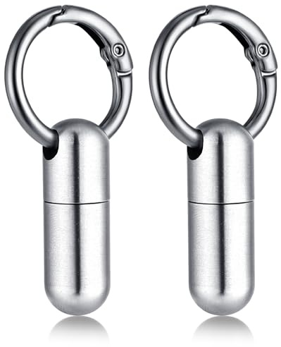 Qianyu 2 Stück Pillendose Schlüsselanhänger Klein Pillenbox Pillenhalter | Tragbarer Mini Micro Tablettenbox, Wasserdichte, Medikamenten Organizer, für Reise, Handtasche, Tasche, Outdoor