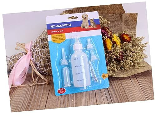 GALPADA 60ml Pet Nurser Bottle Kit Nipple, Pet Nursing Bottles for Puppies and Kittens, Small Animal Feeding Set for Dogs and Cats