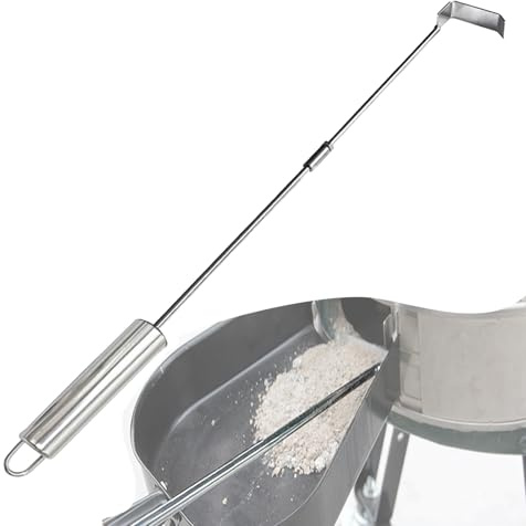 yztju Edelstahl Asche Rake Hacke - Hochfestigkeits -Entfernungsinstrument für BBQ Grill Raucher | Luftpubertierpreis, Pizza -Ofen -Asche -Schaufel -Accessoire, Außenkamin -Reinigungsmittel im Freien