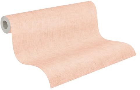 Livingwalls carta da parati TNT con struttura tessile in rosa - carta da parati a tinta unita 10,05 m x 0,53 m design di COSMOPOLITAN - 791098