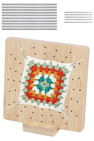 Tktouci Tavoletta per Bloccaggio a Uncinetto,Kit per Bloccaggio Progetti Uncinetto - Accessorio in Legno con Spilli per Principianti Adulti Nonne