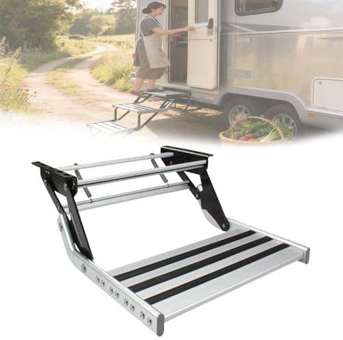 Marchepied électrique pliable et escamotable, marchepied pour camping-car, marchepied pliable pour camping-car, escalier électrique rétractable monocouche pour camping-car, capacité de charge de 200