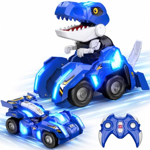 Dinosaure Transform Voiture Telecommandée, Cadeau Jouet Enfant 4-12 Ans