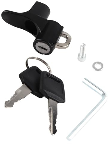 Yctze Cerradura de Gancho de Seguridad para Casco de Motocicleta con Llaves, Robo para Motocicletas, Scooters y Vehículos Eléctricos Cerradura de Casco de Motocicleta, de Seguridad para, de