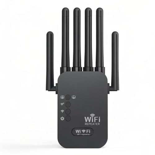 Praxia WIFI Extender 2026 (1 black) 300Mbps WiFi Extender Booster, Internet Range Extender, Dual Antenna Wireless Signal Booster
