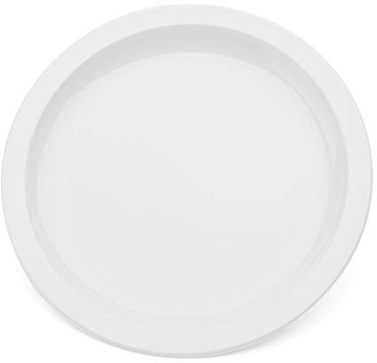 Harfield 23cm Polycarbonate Narrow Rimmed Plate White (Pack of 4)