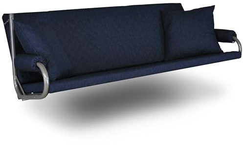 ANGERER Freizeitmöbel GmbH Hollywoodschaukel Auflage Elegance Joy - passend für viele 3-Sitzer Hollywoodschaukeln - Schaukelauflage Made in Germany (Blau)