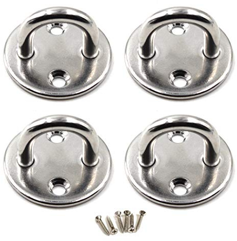M8 Augplatte 304 Edelstahl Haken Wandmontage Haken Packung mit 4 (Schrauben enthalten)