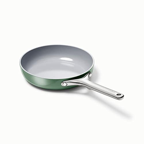 Caraway Nonstick Ceramic Mini Fry Pan (1.05 qt, 8) - Non Toxic, PTFE & PFOA Free - Oven Safe & Compatible with All Stovetops (Gas, Electric & Induction) - Sage