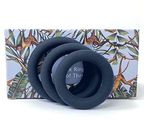 Cock Rings from Kandid - Silicone Pleasure Rings in 3 Stretchy Sizes with Storage Bag - Enhancing Climax, Long Lasting Mens Sex Toy Time Delay Erection Rings for Men - Penis Ring Set in Blue
