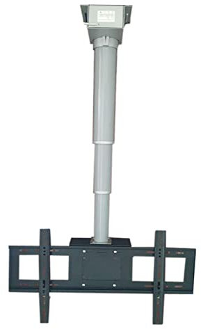 Support TV Motorisé, Élévateur De Télévision Motorisé Réglable en Hauteur avec Rotation Manuelle À 360°, pour Téléviseurs Grand Écran De 26 À 70 Pouces, Deux Méthodes D'Installation