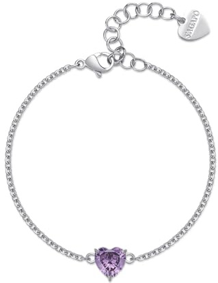 S'Agapõ Bracciale Donna in Acciaio e Cubic Zirconia con Simbolo Cuore | Collezione Dazzly - SDZ68