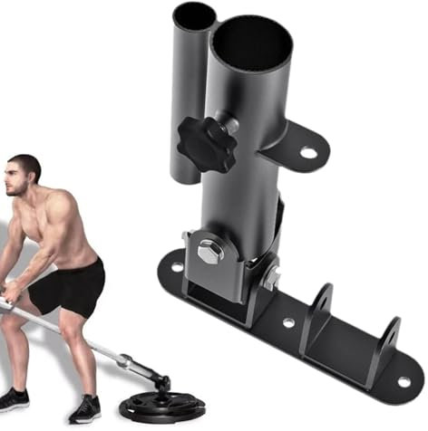 Wall Mounted Barbell Attachments | T-Bar Row & Squat Rack Base for Home Gym | Heavy Duty Barbell Equipment for Strength Training, Squats, Rows, and Full-Body Workouts