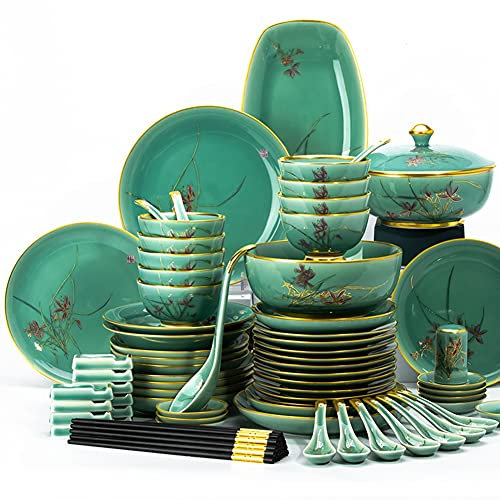 METTEOR Set di stoviglie in Ceramica da 45 Pezzi, Piatti da tavola, Servizio da tavola Combinato in Ceramica, Servizio in Porcellana per 10 Persone, Set di stoviglie di Lusso