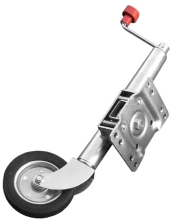 GRjzvrWoY Solid Rubber Jockey Wheel Swing Up 1000 Lbs Capacity 6 Inch Compatible with Caravan RV Boat Trailer Jack Parts Accessories