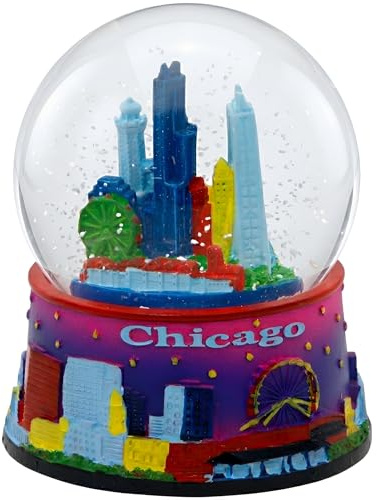 Chicago Schneekugel Skyline Willis Hancock Tower,Souvenir Amerika