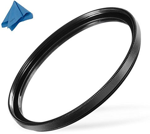58mm UV Protection Filter (For: Canon MP-E 65mm f/2.5 1-5x Macro) + iSnapPhoto Microfiber Cloth