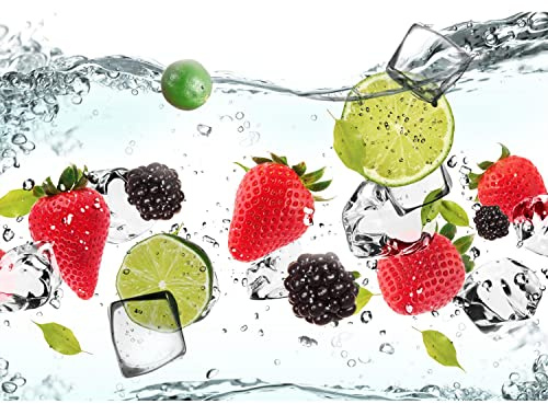 Runa Art Fototapete Küche Obst 352 x 250 cm Vlies Tapeten XXL Moderne Wandtapete Wohnzimmer Schlafzimmer Bunt 9421011a