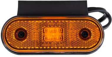 FRISTOM LED Umrissleuchte FT-020 orange 12-24 V mit Halterung Kabel 0,5 m Maße 118,5 x 70,5 x 20 mm für Anhänger LKW Landmaschinen für Trailer und Transporter im Einsatz im