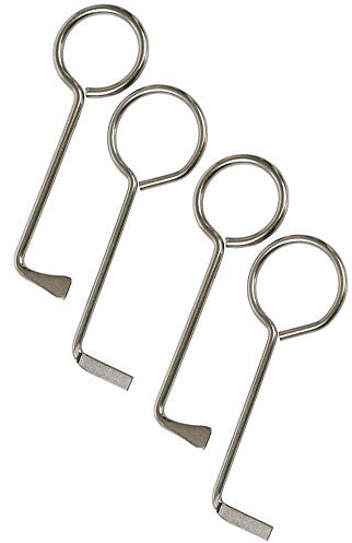 Loboo Idea 4 Stück Schraubhaken / Keyway Brecheisen Spannschlüssel Set / Lockpicking Haken für Anfänger und Profi-Schlosser
