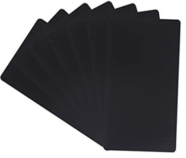 Aluminium Visitenkarte Blanko Eloxiert Plaque Platte Dünn zum Gravieren Diy Handwerk 50 Stücke 0 2Mm (Schwarz)