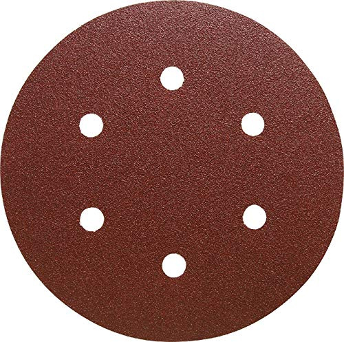 Klingspor PS 22 K Schleifscheibe/Klett Schleifscheiben Schleifpapier | Ø 150 mm (GLS 3) | 6 Loch | 50 Stück | Körnung/Korn: 100 (50 Scheiben)