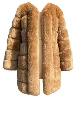 Damen Lange Kunstpelz Jacke Elegant Flauschiges Plüschmantel Felljacke Pelzmantel Winter Verdicken Warm Wintermantel Faux Fur Kunstfell Coat Parka Outwear Winterjacke,Vorne Offen Pelz Jacke L-Kamel M