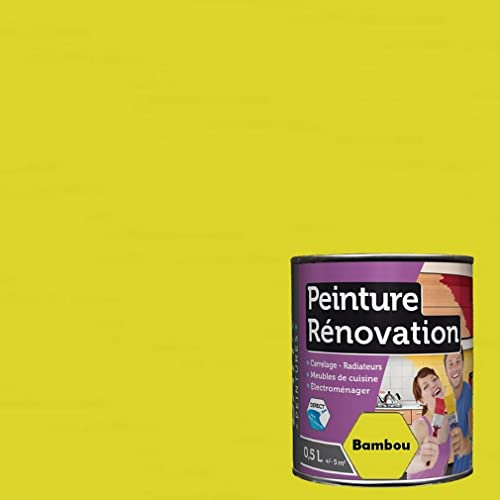Pintura para renovación de superficies muy difíciles, directo, sin capa inferior, azulejos, muebles de cocina, radiadores, electrodomésticos, de MadeInNature (2 litros para 10 m2 en 2 capas, bambú)