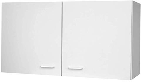 Lüllmann Küchenoberschrank, weiß, 530 x 1000 x 350 mm | 2 Türen, 1 Boden