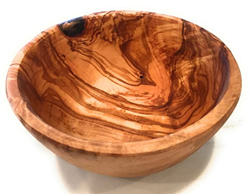 Orchard Hardwoods Artisan Servierschale aus Olivenholz, 17.8 cm, Bauernhaus-Dekoration, Serviergeschirr für Obst, Snacks, Salat, Dips, Schlüssel, XL 27.9 cm cm, XXL 3 0.5 cm (Medium 17.8 cm)