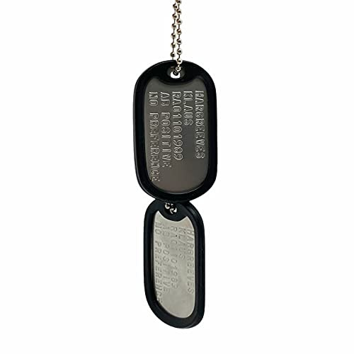 Klaus Hargreeves 'Number Four' Regenschirm Academy Military Dog Tags - Edelstahl - Kette und Schalldämpfer im Lieferumfang enthalten