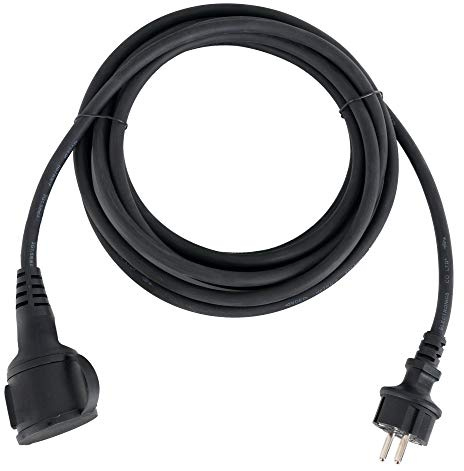 Stagecaptain PSPEXT-10 Verlängerungskabel IP44 10m, Schutzkappe für Dose | Outdoor-taugliches Kabel mit Schutzkontakt-Stecker und -dose, Fremdkörper- und spritzwassergeschützt nach Schutzklasse IP44