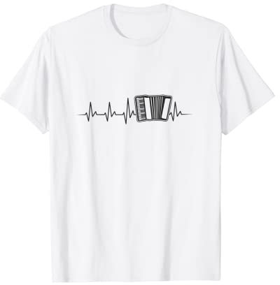 Akkordeon Herzschlag Harmonika EKG Steirische Ziehharmonika T-Shirt