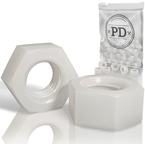 PD® Kunststoff Muttern M8 (DIN 555 / ISO 4034) | PA Nylon Sechskant | 50 Stk