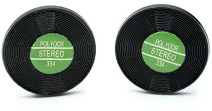 Miniblings Schallplatten Ohrclips Clips LP Schallplatte Vinyl DJ Musik grün | Ohrschmuck aus eigener Fertigung in Berlin, sorgfältig von Hand montiert
