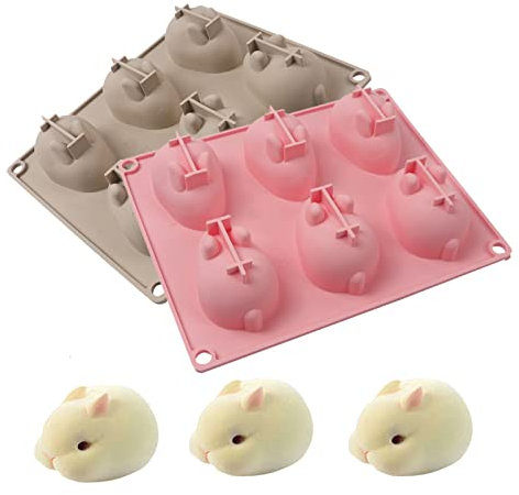 Stampo Per Zucchero Flip 2 Pezzi Pasqua 6 Anche Coniglietto Mousse Torta Stampo Gelato Gelatina Budino In Silicone Strumento Di Cottura Fai Da Te