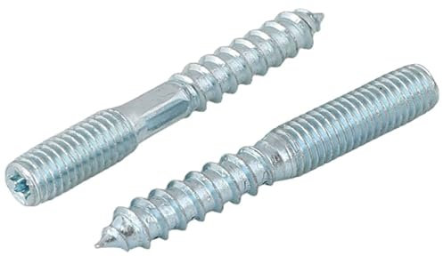 Konrunppy Stockschrauben, selbstschneidende Ersatzschrauben für Doppelkopfschrauben, geeignet für Möbelbeine, Metallbügel, Holzplattenverschraubungen (10,M8x70mm)