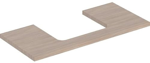 Geberit ONE Waschtischplatte, Ausschnitt mittig, für Aufsatzwaschtisch, 105x3x47cm, 505.284.00.; Farbe: Eiche/Melamin Holzstruktur