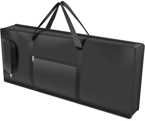 BAODBF Tastaturtasche 61 Tasten Oxford-Gewebe 420D, 100 × 40 × 15 cm, Tastaturhülle 61 Tasten mit Schultergurt, 61 Tasten für elektronische Orgel und Klavier
